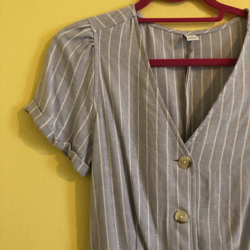 Light Blue/Pin Striped Jumper/Jumpsuit